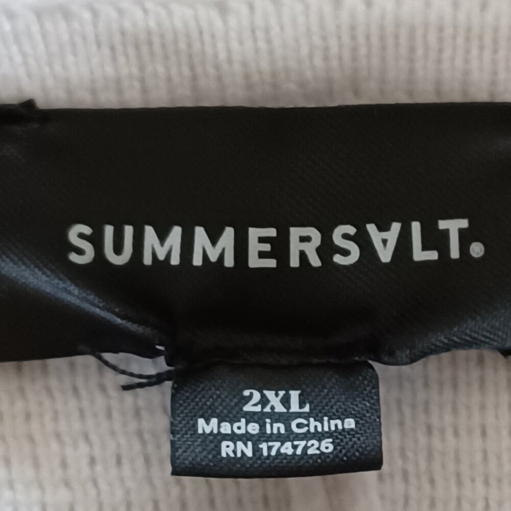 LIKE NEW!  Summersalt Organic Cotton Ribbed Sweater/Blazer in White Size 2XL - Picture 8 of 10